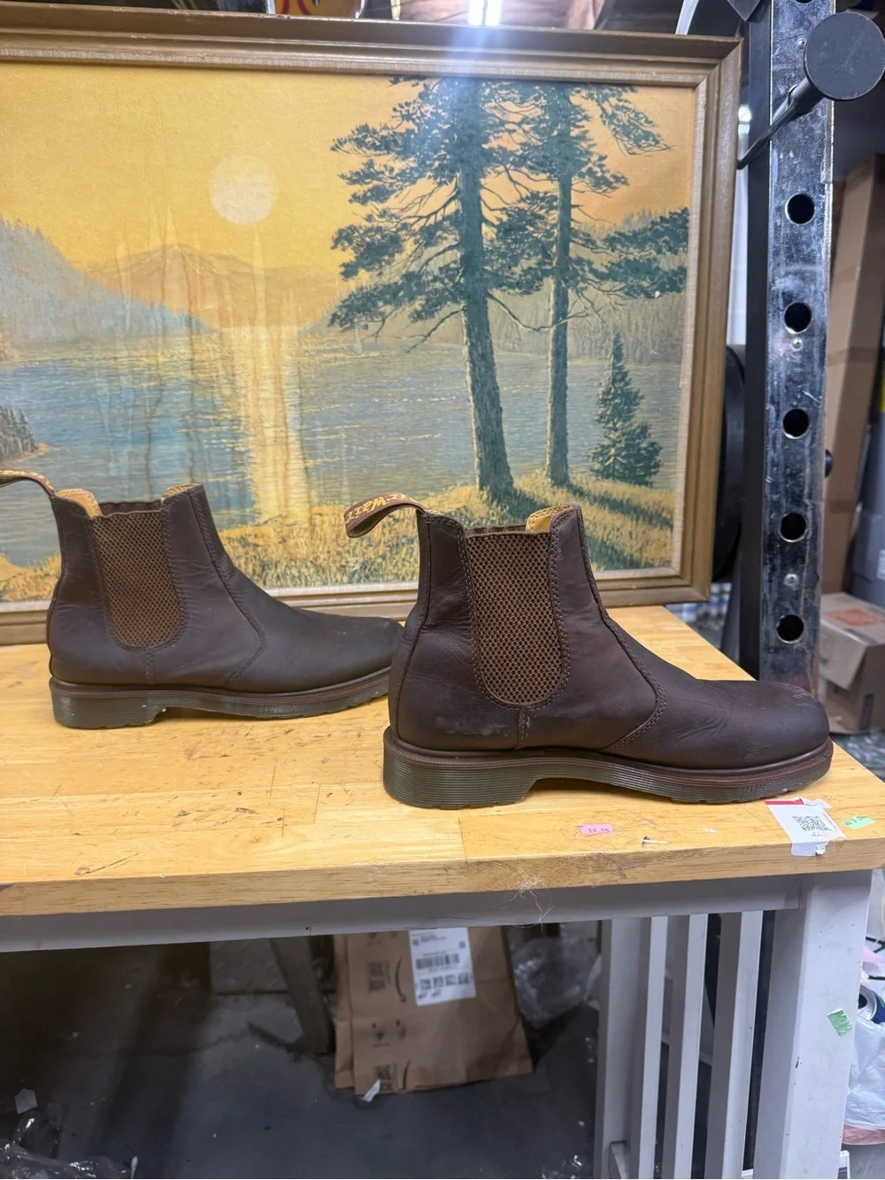 Dr Martens Air Ware Men's Brown Chelsea Work Boots - Classic Slip-On size 9M